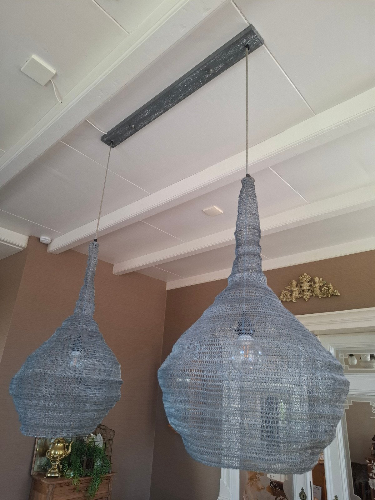 draad/gaas hanglampen, Ophalen
