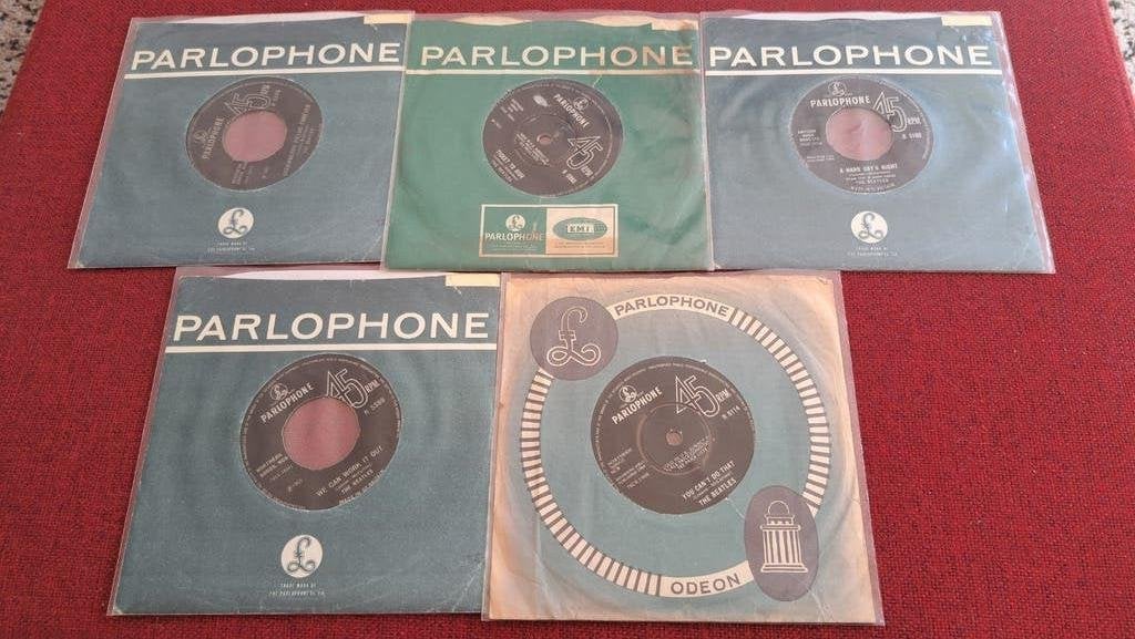 Beatles 5 originele UK singles, Ophalen of Verzenden, Zo goed als nieuw, Pop