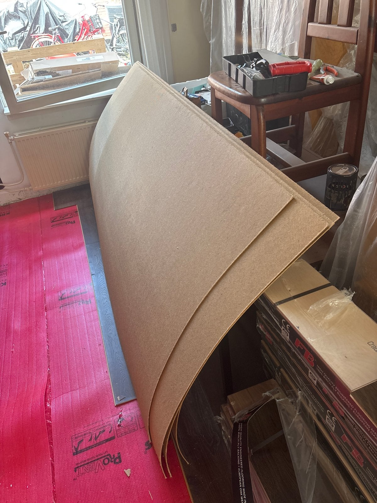 Hardboard platen 122x244 cm - gratis vandaag ophalen, Ophalen, Gebruikt, Minder dan 25 mm, Overige typen