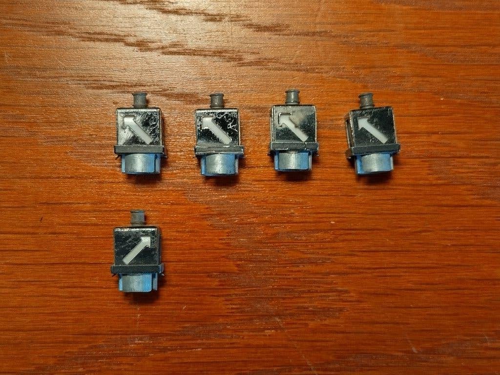 Trix Express 728/738 - Lantaarnkapjes voor wissels (5x), Gebruikt, Gelijkstroom, Trix, Rails