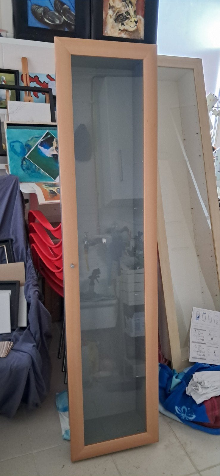 vitrinekast ikea, Huis en Inrichting, Kasten | Vitrinekasten, Ophalen, Zo goed als nieuw, 25 tot 50 cm, 50 tot 100 cm
