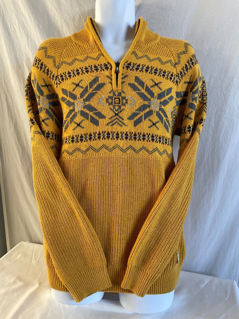 NZA New Zealand Auckland okergele half zip trui, maat L, Maat 52/54 (L), Overige kleuren, Ophalen of Verzenden, Zo goed als nieuw