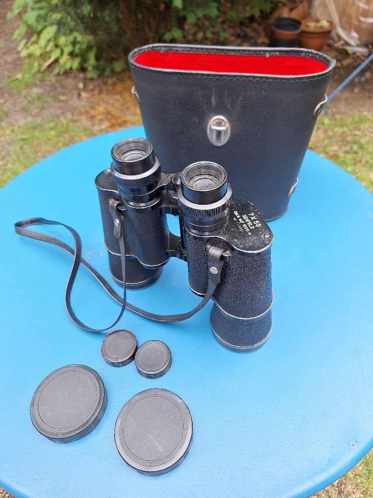 verrekijker 7 x 50 met opbergtas, Gebruikt, Minder dan 8x, Overige typen, Ophalen of Verzenden