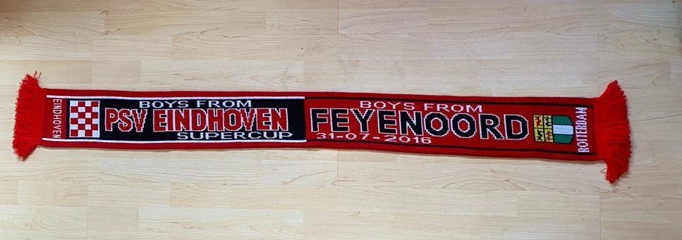 Feyenoord vs PSV Johan Cruijff Schaal Sjaal 2016, Verzamelen, Ophalen of Verzenden, Zo goed als nieuw, Feyenoord, Vaantje of Sjaal