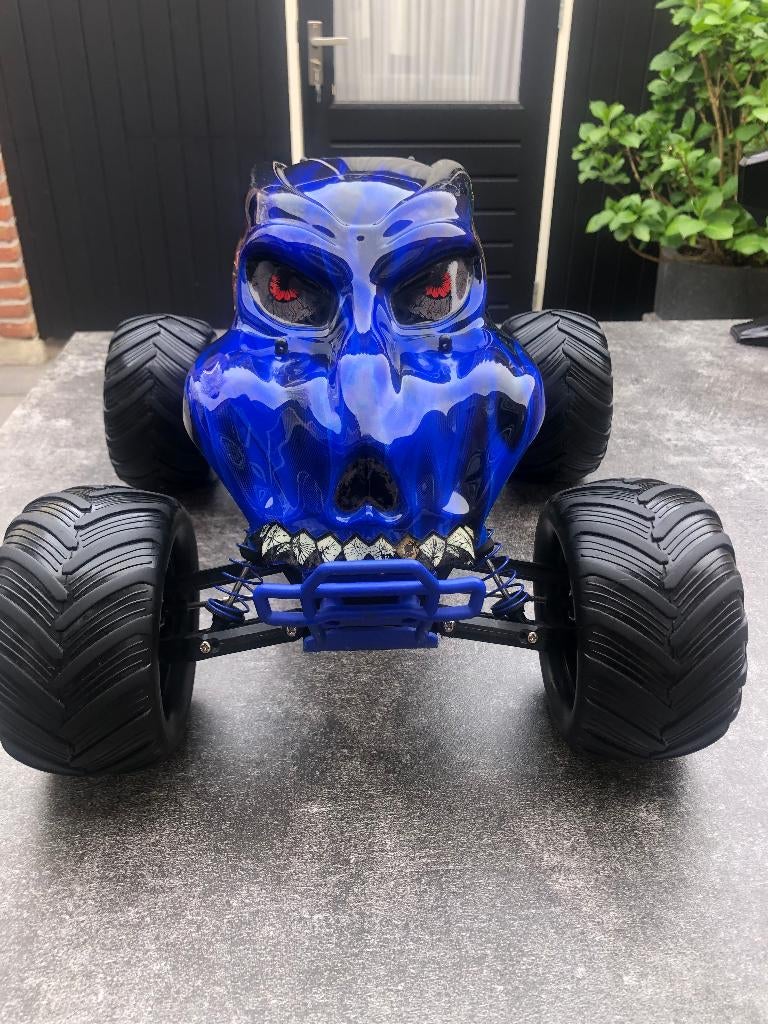 traxxas monster jam skully r.c, Auto offroad, Zo goed als nieuw, Schaal 1:10, Ophalen
