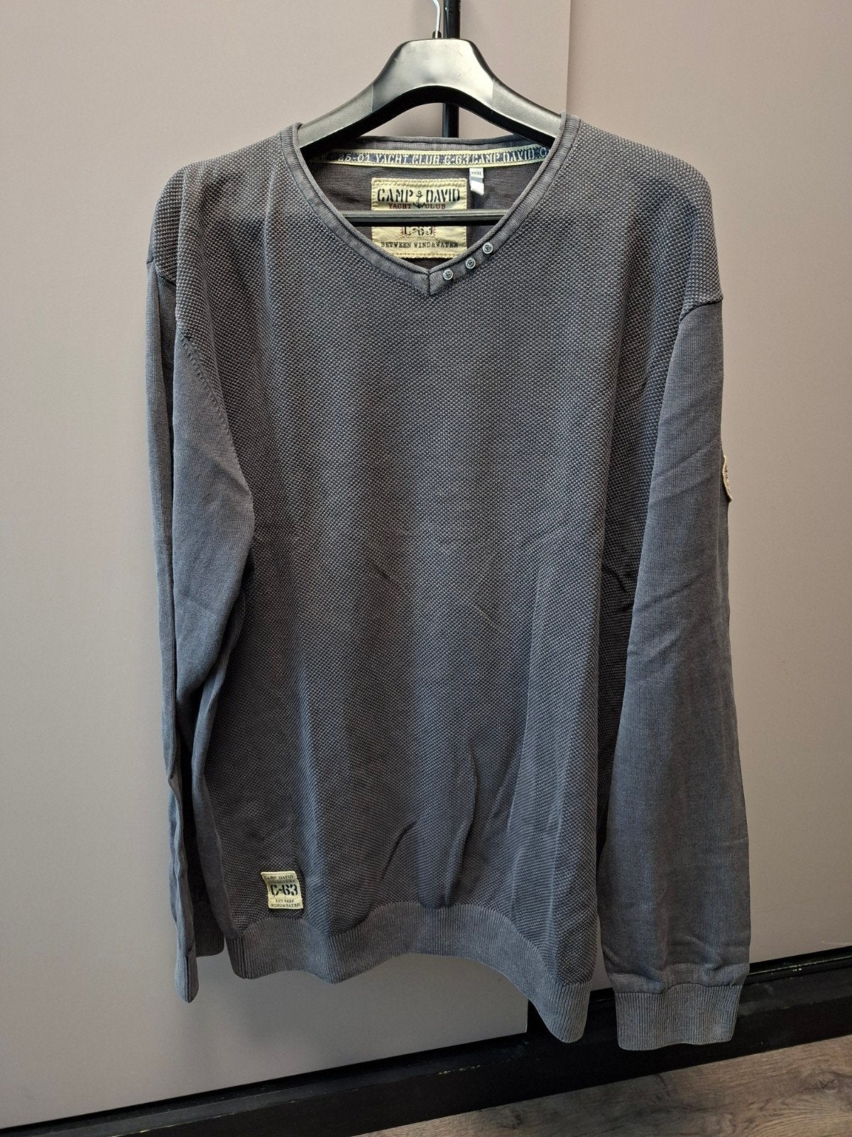 Grijze piqué zomertrui xxxl, Ophalen of Verzenden, Zo goed als nieuw, Overige maten, Grijs