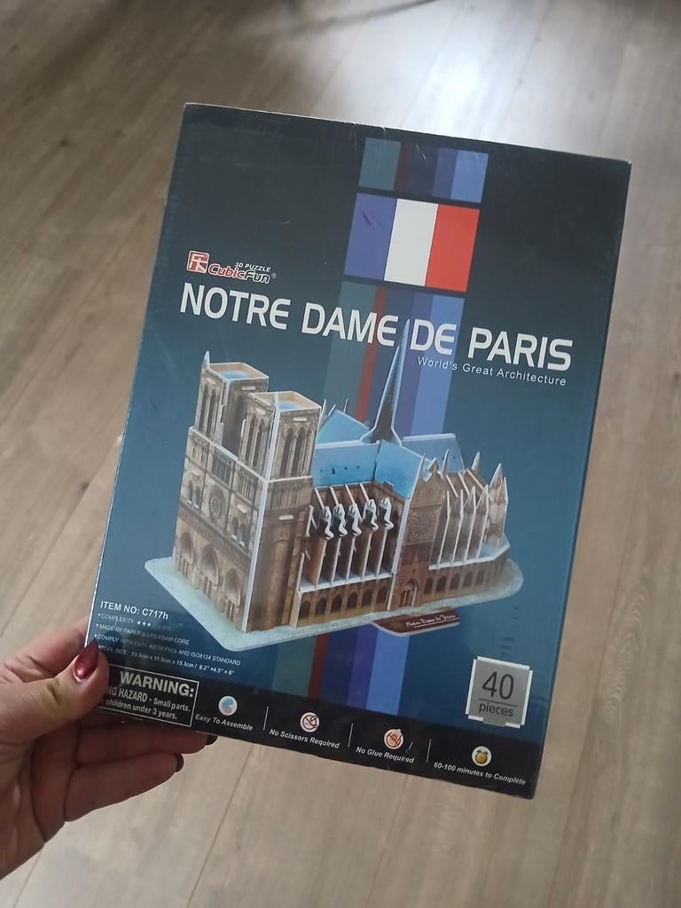3D Puzzel Notre Dame de Paris - Knutselset, Ophalen of Verzenden