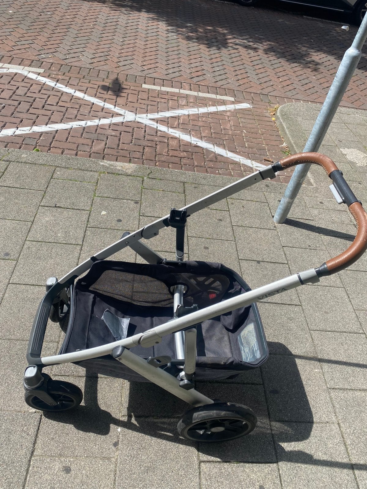 Vista kinderwagen groen/bruin, Ophalen of Verzenden, Gebruikt, Overige merken, Voetenzak