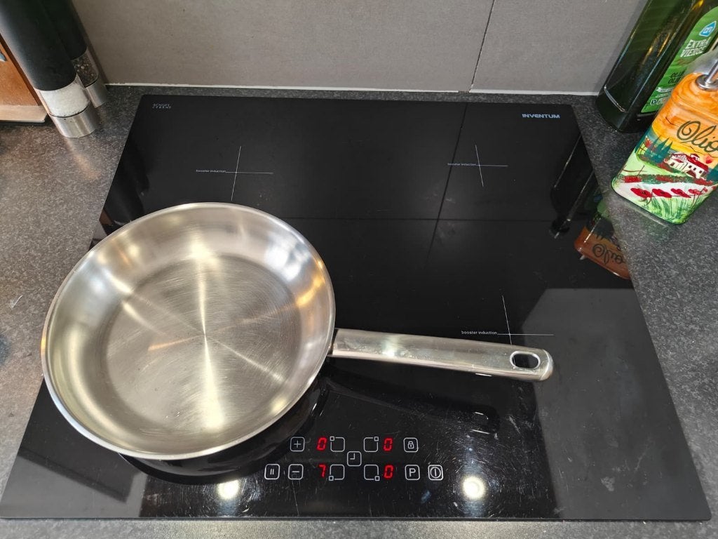 inductiekookplaat van Inventum, Witgoed en Apparatuur, Kookplaten, Ophalen, 4 kookzones, Zo goed als nieuw, Inbouw