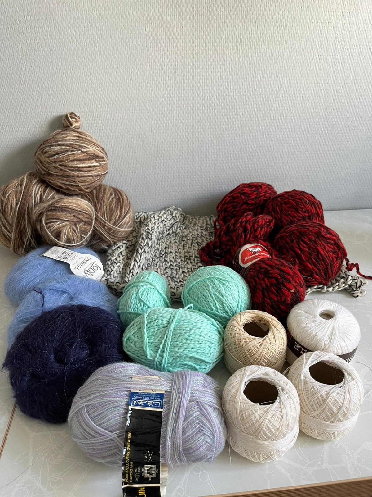 Wol katoen of iets dergelijks, restanten, Hobby en Vrije tijd, Breien en Haken, Ophalen of Verzenden, Zo goed als nieuw, Breien of Haken