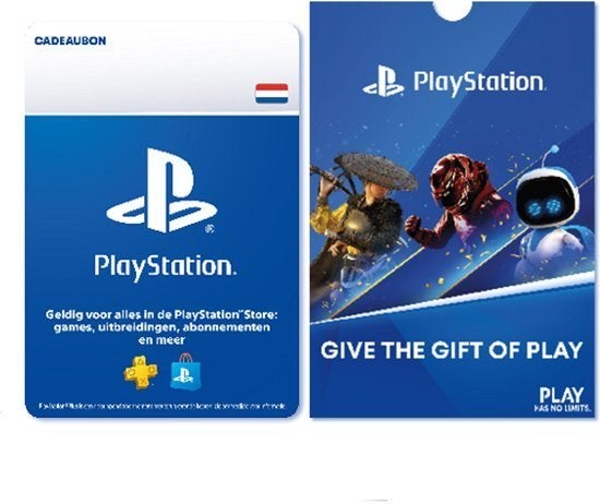 PlayStation tegoed 50 euro, Eén persoon, Cadeaubon