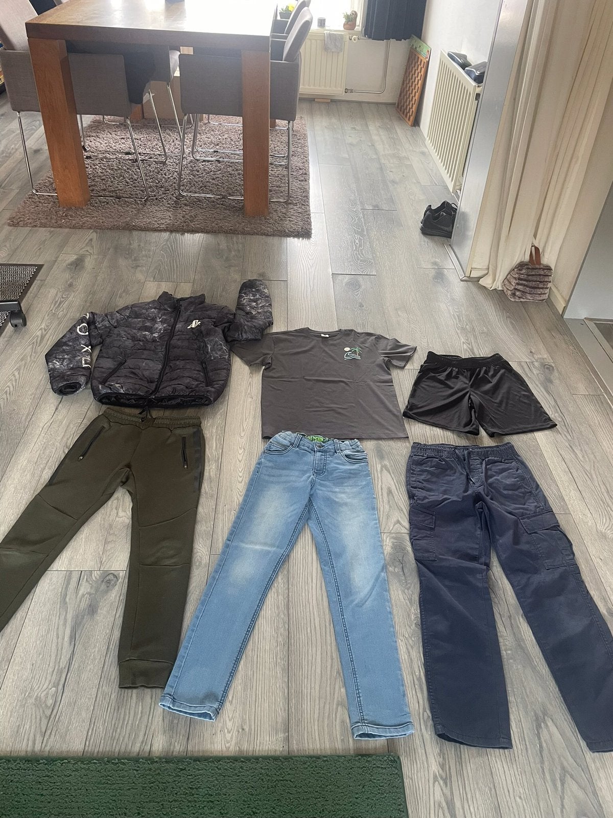 Z.g.a.n 6-delig Kleding Pakketje mt 146/Jack-4 Broeken-Shirt, Ophalen, Zo goed als nieuw, Maat 146