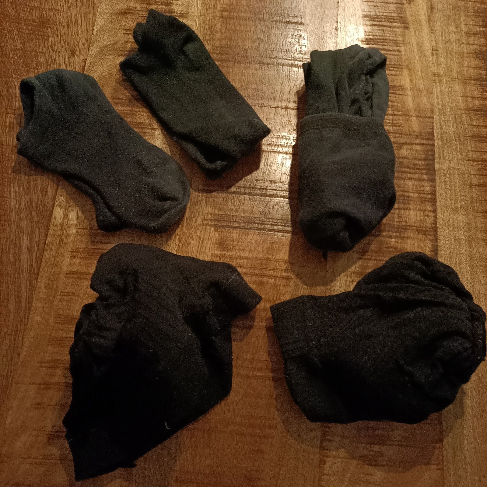 5 items, Zwarte sokken en maillot, Kleding | Dames, Zwart, Overige maten, Onbekend, Gedragen