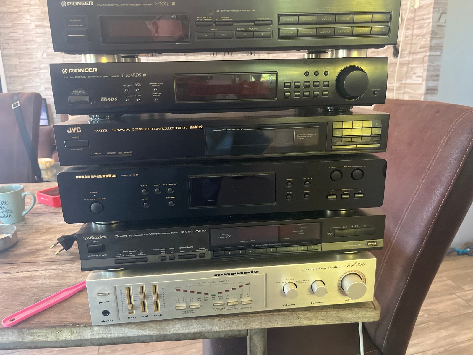 Vintage Tuners en Versterker - Pioneer, JVC, Marantz, Techni, Audio, Tv en Foto, Tuners, Ophalen of Verzenden, Gebruikt, Analoog