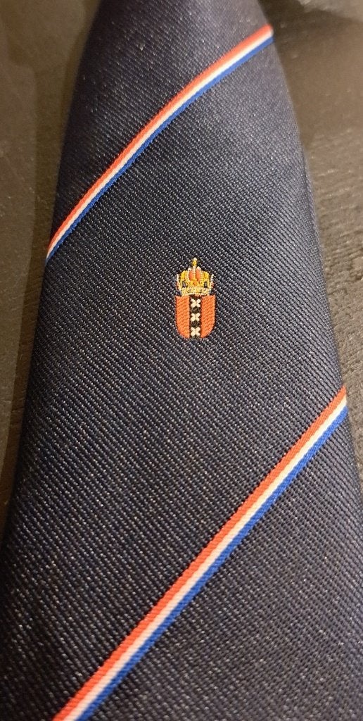 KLM stropdas Amsterdam Gemeentewapen stropdas Luchtvaart, Ophalen of Verzenden, Nieuw