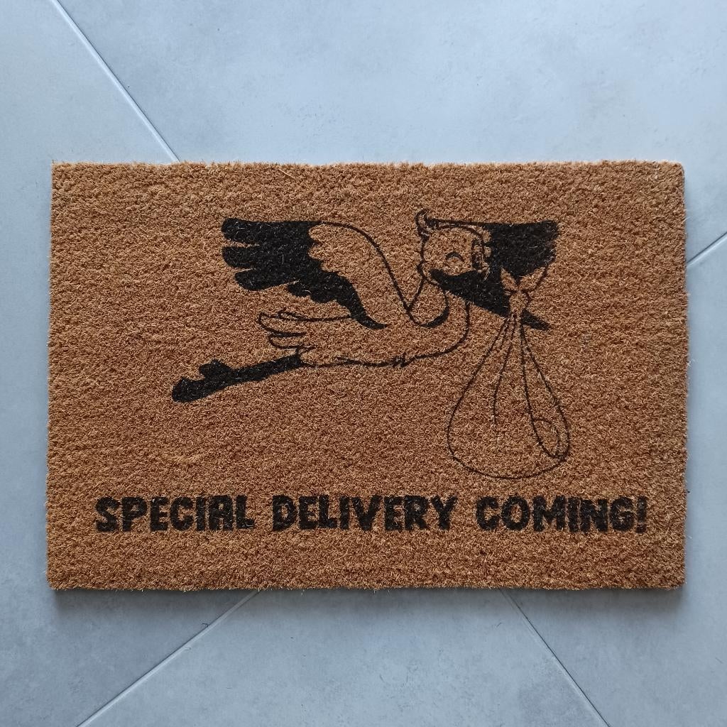 Special Delivery Coming Kokos Deurmat, Tuin en Terras, Deurmatten, Nieuw, Kokos, Schoonloopmat, Ophalen of Verzenden