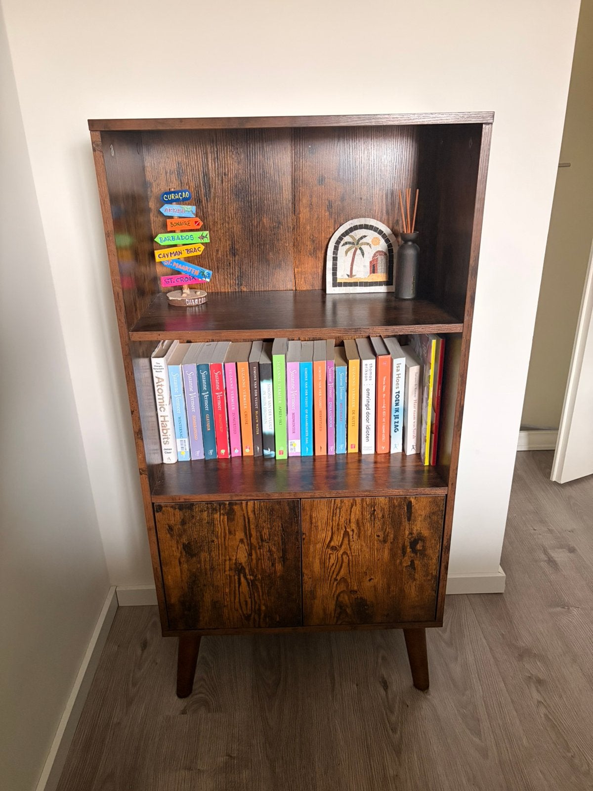 Boekenkast houtlook 60x30x120cm, Huis en Inrichting, Ophalen, 100 tot 150 cm, 50 tot 100 cm, Zo goed als nieuw