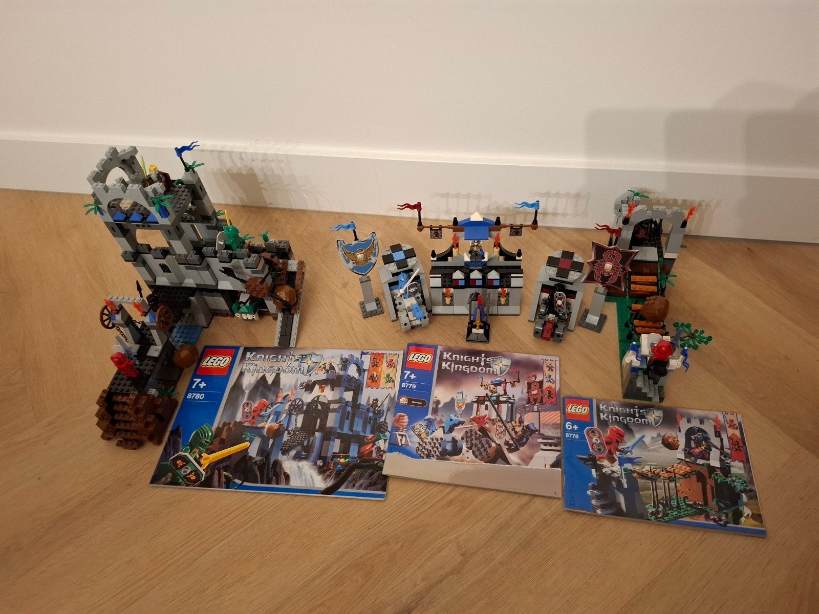 Lego Knight's Kingdom sets 8780, 8779, 8778 met instructies, Gebruikt, Lego, Ophalen of Verzenden, Inclusief instructies