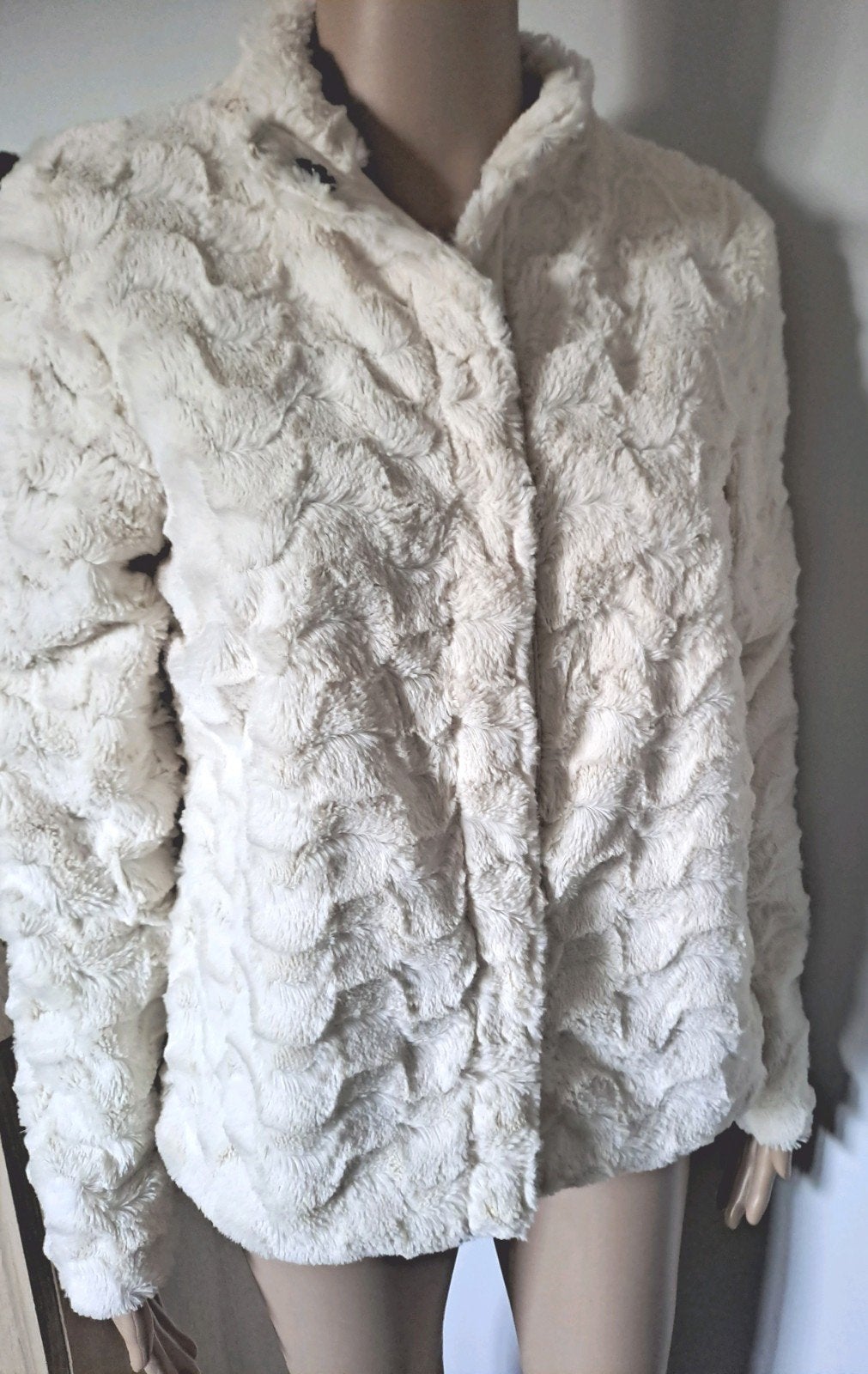 Noisy May Crèmekleurige Faux Fur Jas Maat S, Noisy May, Ophalen of Verzenden, Zo goed als nieuw, Maat 36 (S)