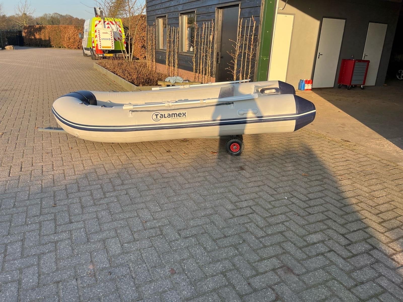 Talamex rubberboot met 5 pk Yamaha buitenboordmotor, Watersport en Boten, Ophalen, Zo goed als nieuw, Motor en Techniek, Motorboot