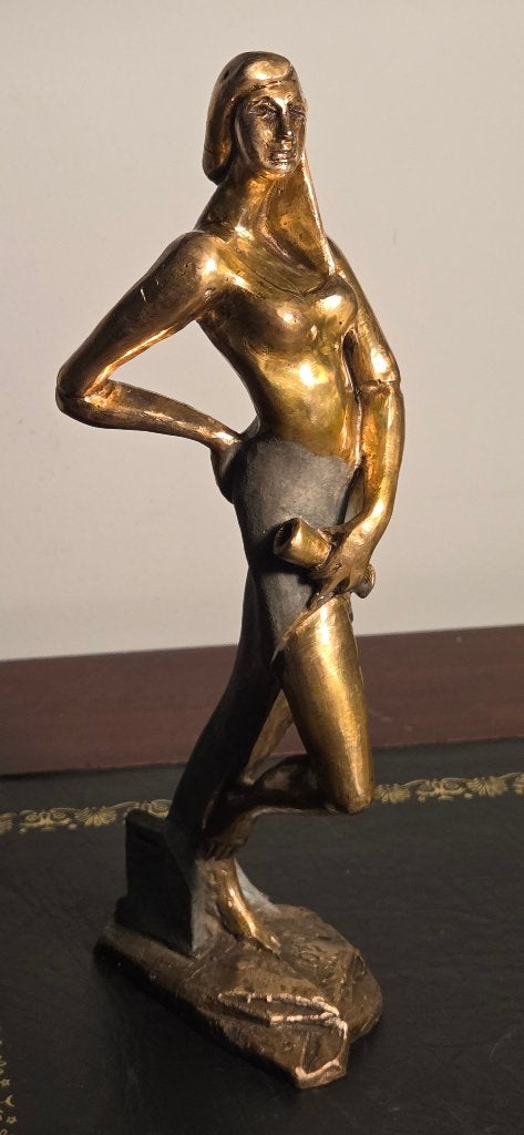 Bronzen sculptuur Art Deco, Ophalen of Verzenden