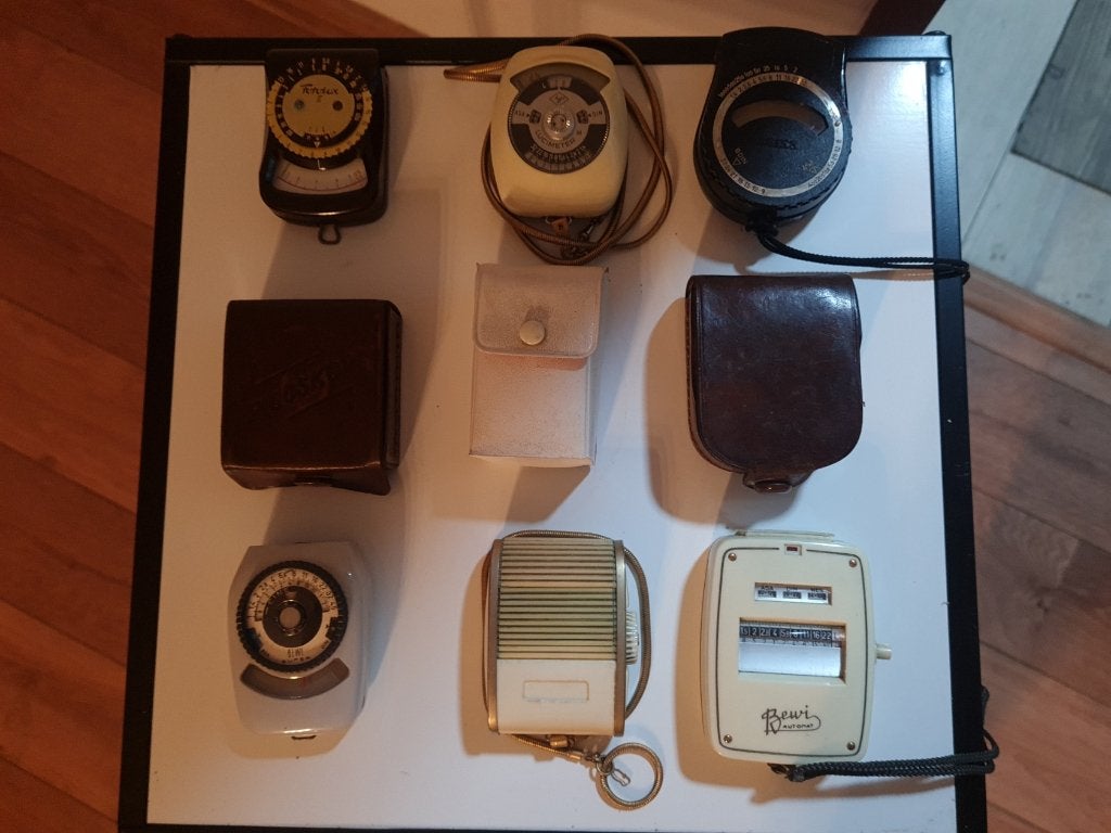 belichtingsmeters Vintage verzameling, Ophalen of Verzenden, Niet werkend, Spiegelreflex, Overige Merken