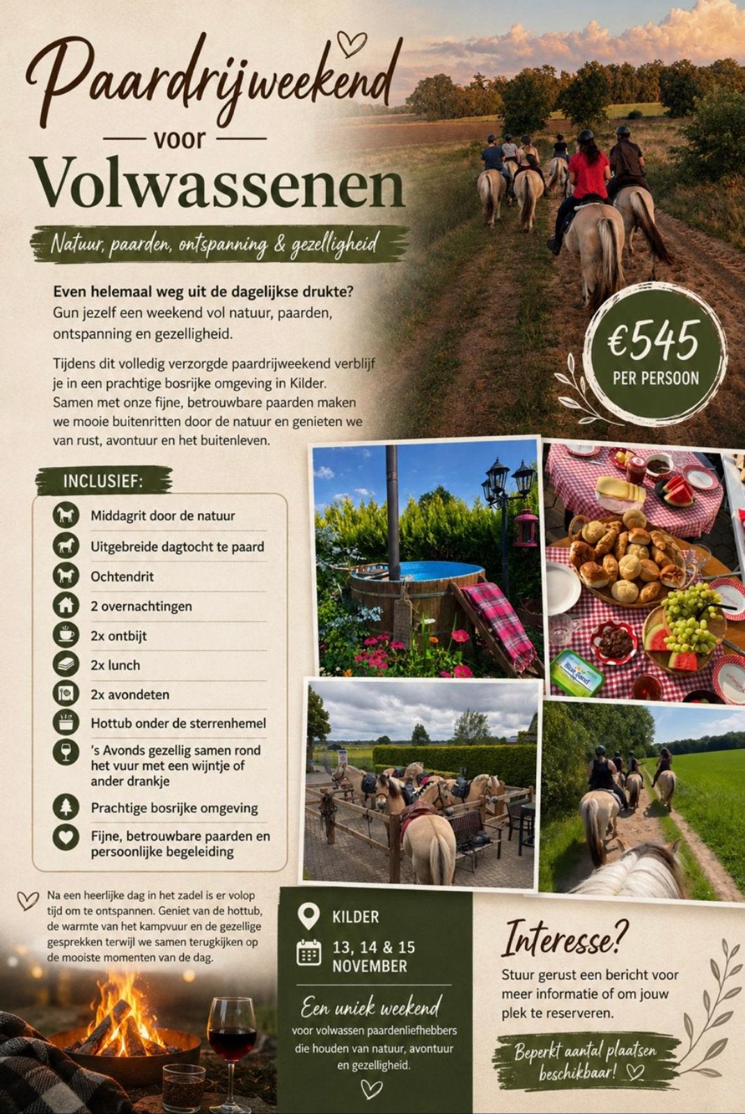 Paarden weekend, Paardrijles of Ponykampen