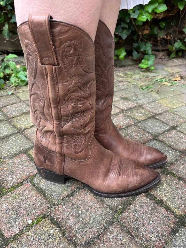 Cowboylaarzen Frye maat 42, Hoge laarzen, Bruin, Ophalen of Verzenden, Zo goed als nieuw