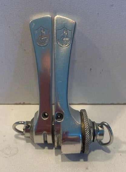 Campagnolo Record syncro Shifters - Vintage, Ophalen of Verzenden, Zo goed als nieuw, Derailleur of Ketting, Aluminium