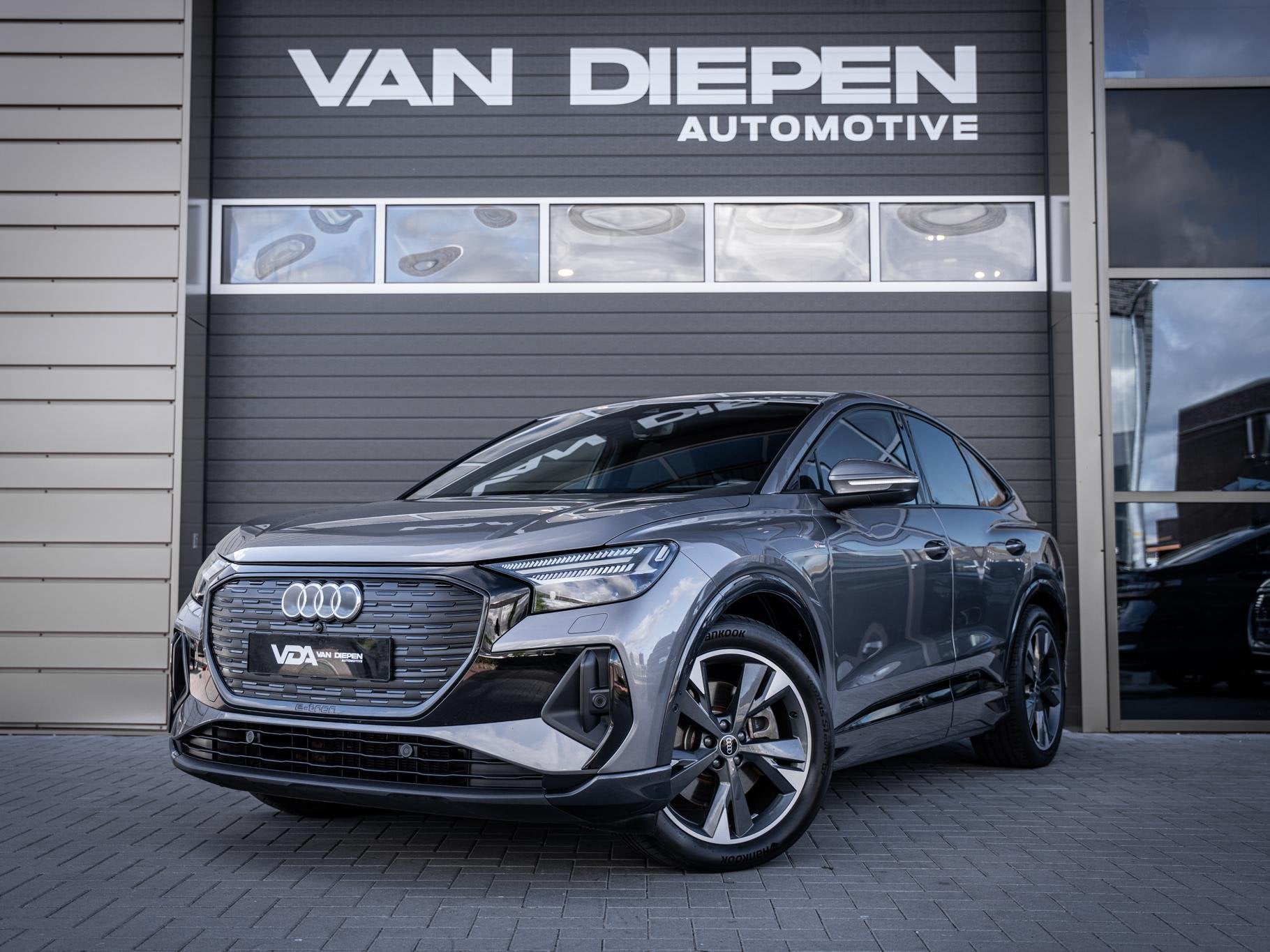 Audi Q4 Sportback e-tron 45 quattro Advanced edit. 77 kWh 3x, Auto's, Automaat, 494 km, Stof, Gebruikt