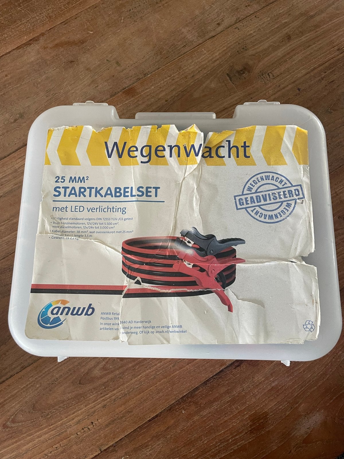 ANWB Wegenwacht Startkabelset 25 MM² met LED verlichting, Ophalen, Zo goed als nieuw