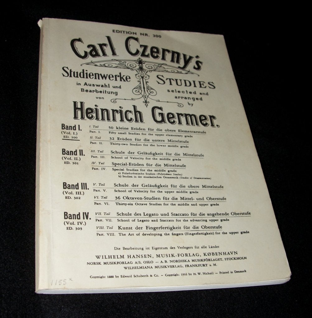 Carl Czerny's Studiewerke - In Auswahl Und Bearbeitung Von H, Gebruikt, Klassiek, Ophalen of Verzenden, Artiest of Componist