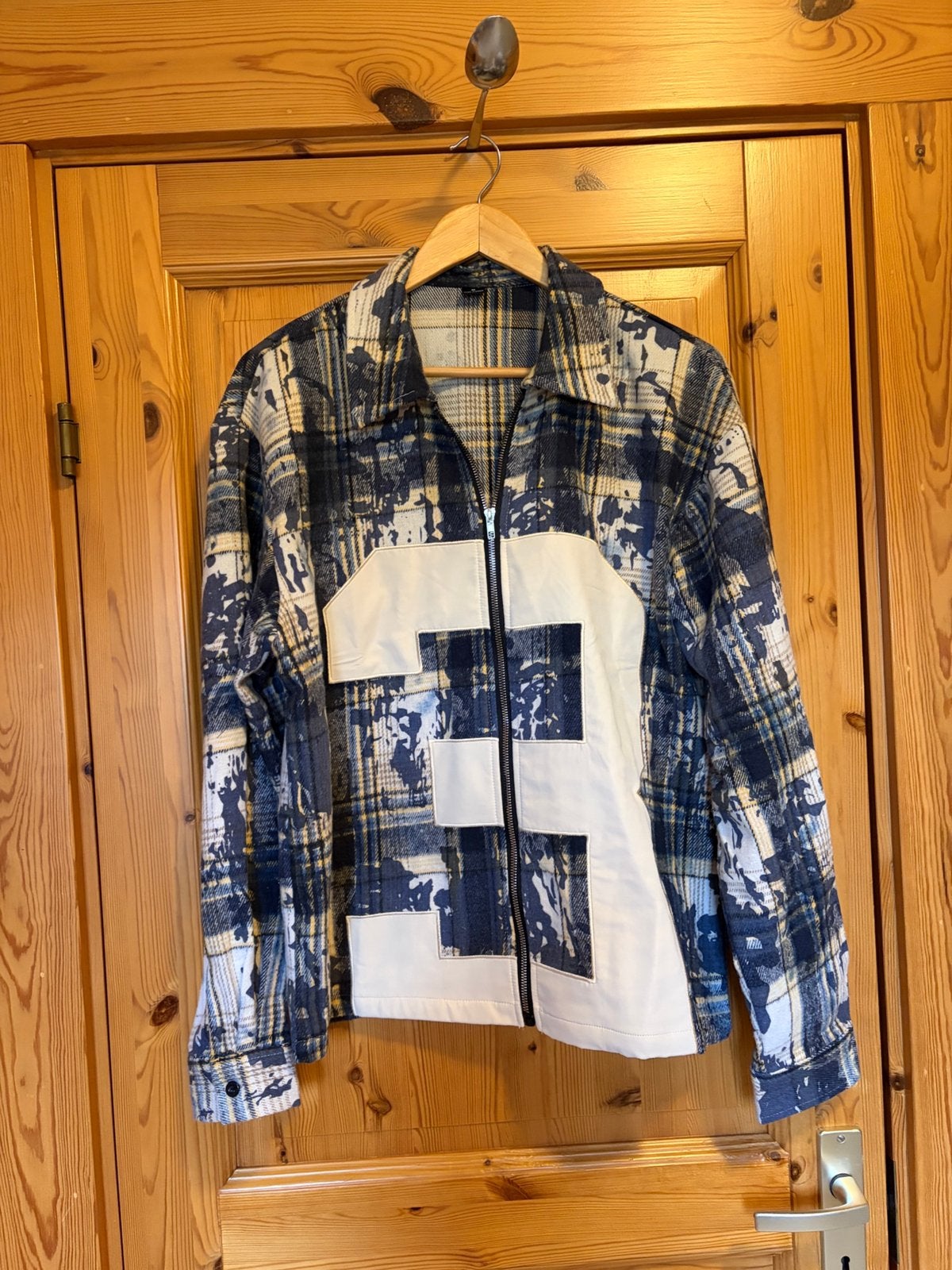 Overhemd blouse houthakker blouse rits  nieuw oto 59 lg l67, Ophalen of Verzenden, Zo goed als nieuw, Blauw, Halswijdte 41/42 (L)