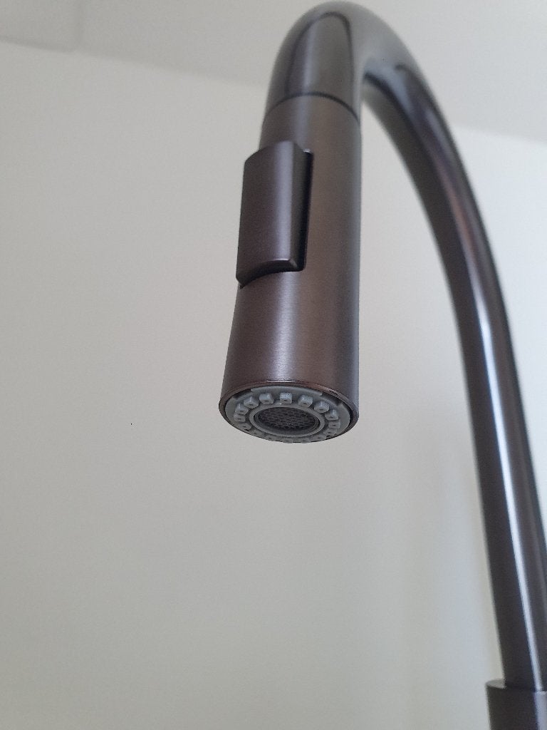 Keukenkraan GUN METAL uittrekbare hals Mengkraan KOOPJE, Ophalen of Verzenden, Nieuw, Rvs, Kraan