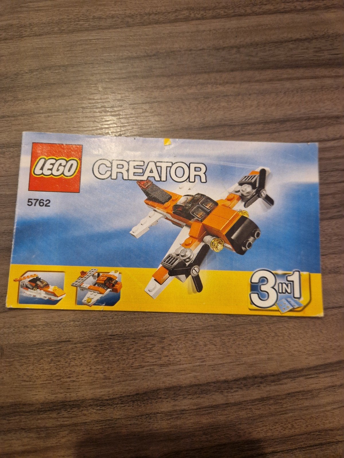 Lego Creator 5762: Vliegtuig 3-in-1 set, Lego, Inclusief instructies, Ophalen of Verzenden, Zo goed als nieuw