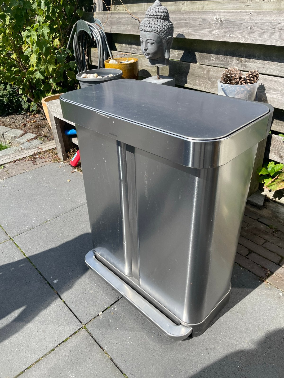 Simplehuman Pedaalemmer 58L (voor reparatie of onderdelen), Ophalen, Gebruikt, Met pedaal, 40 liter of meer