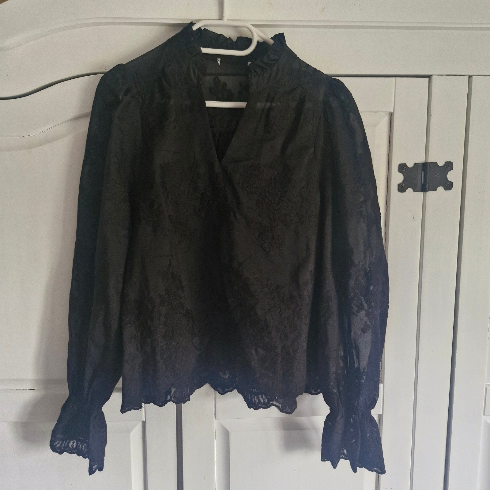 Prachtige Neo Noir Amara Big Embroidery Blouse Zwart, Kleding | Dames, Blouses en Tunieken, Neo Noir, Zwart, Ophalen of Verzenden