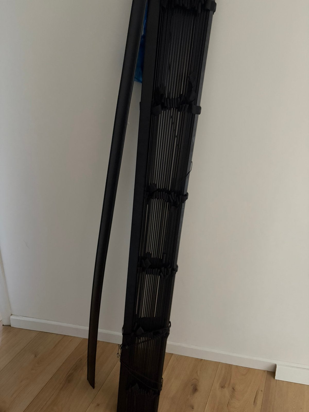 zwarte houtlook jaloezie 180  175 cm – 50 mm, Ophalen, Zo goed als nieuw