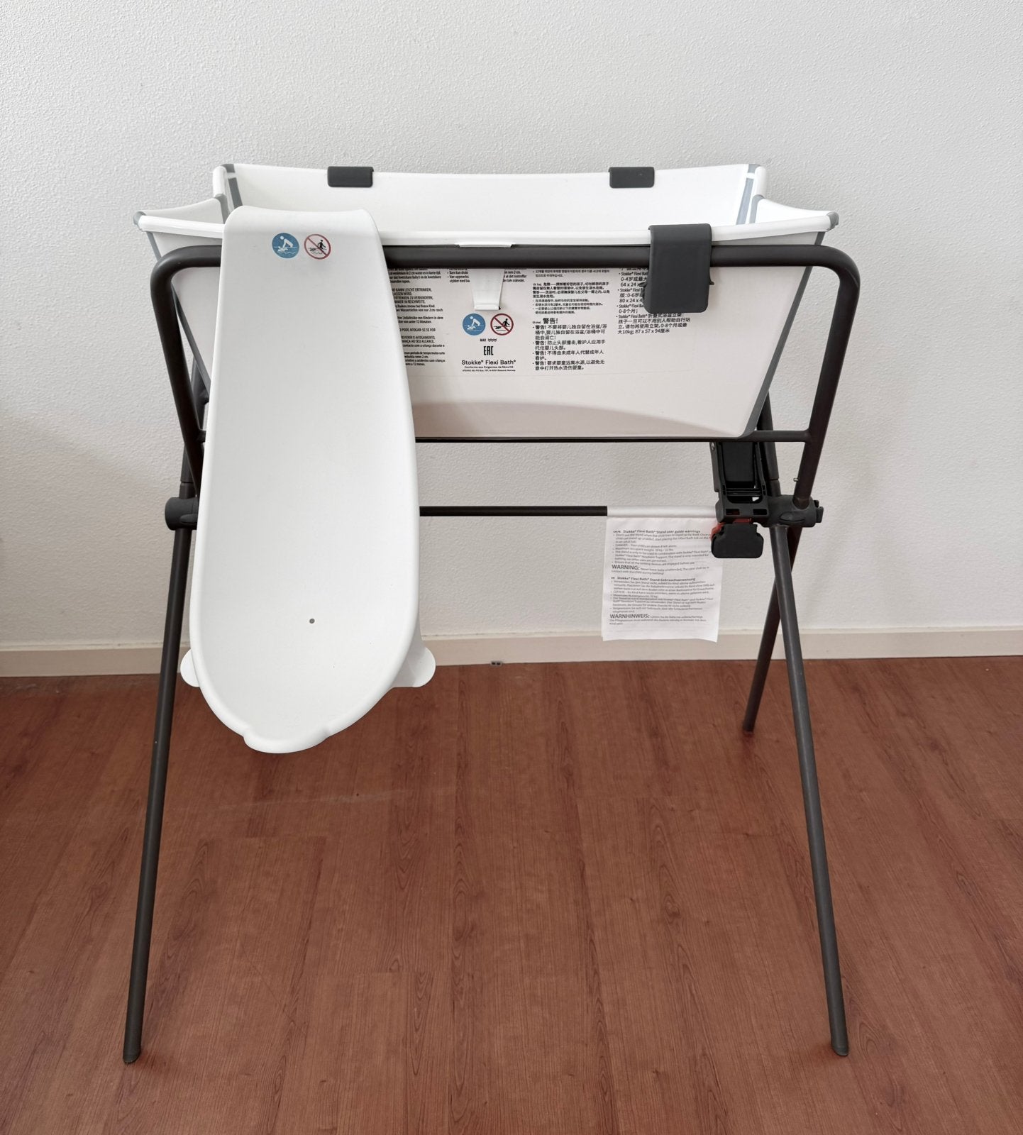 Stokke Flexi Bath XL met standaard en newborn support, Kinderen en Baby's, Zo goed als nieuw, Badje, Standaard, Ophalen