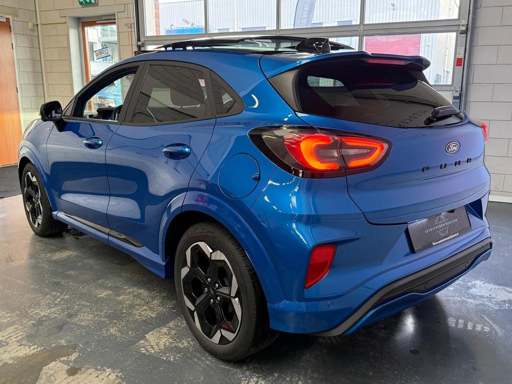 Ford PUMA 1.0 EcoBoost Hybrid ST-Line X 155PK Automaat, Pano, Auto's, Puma, Blauw, Bedrijf, 155 pk