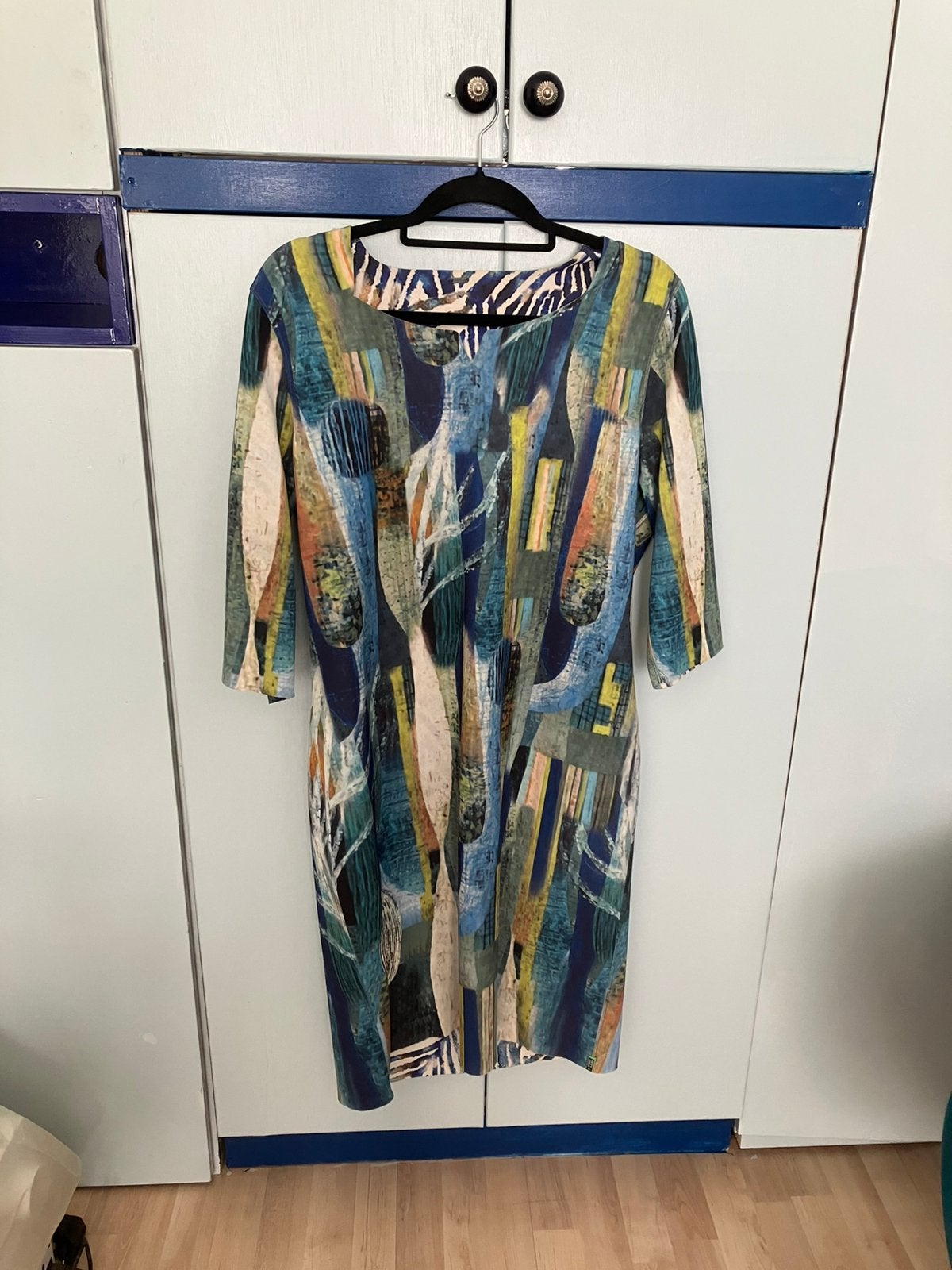 Lizzy en Coco XL travelstof jurk tweezijdig draagbaar, Kleding | Dames, Jurken, Blauw, Maat 42/44 (L), Ophalen of Verzenden, Zo goed als nieuw