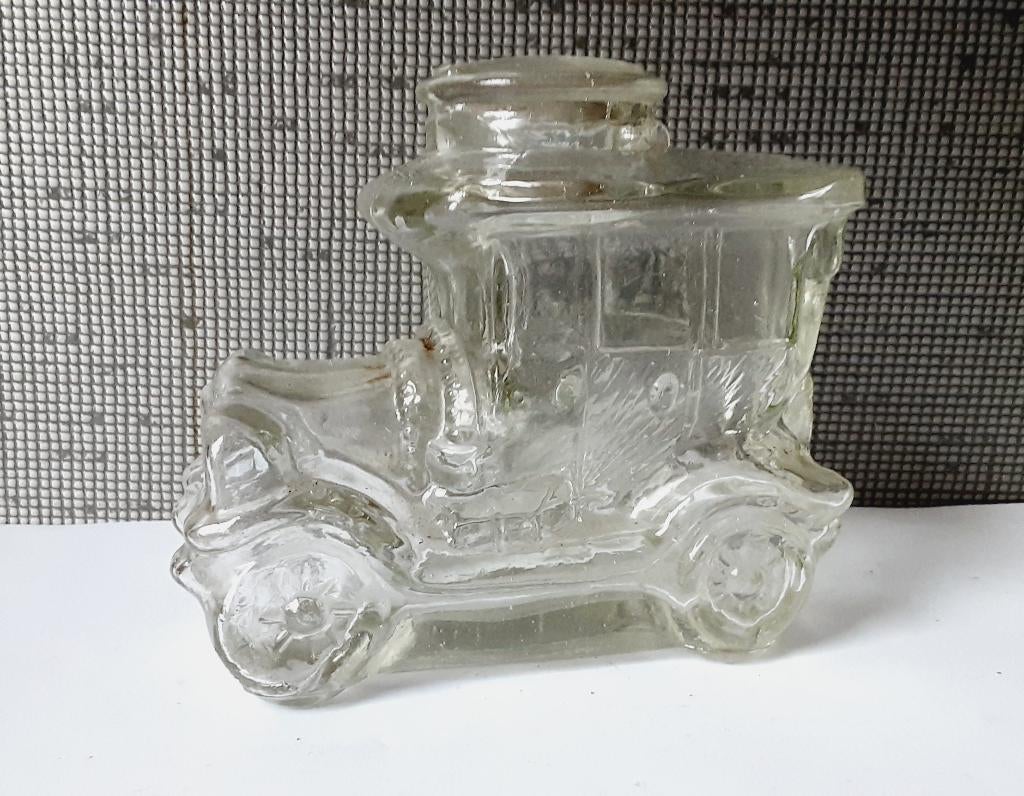 vintage glazen spaarpot, Verzamelen, Spaarpotten, Ophalen of Verzenden, Zo goed als nieuw, Steen, Aardewerk of Keramiek, Dier