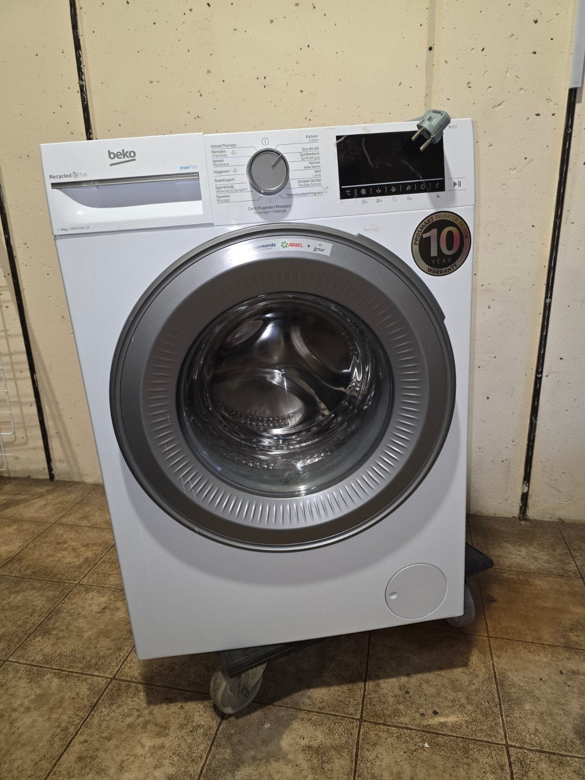 Wasmachine Beko 8kg 1400 toeren, Witgoed en Apparatuur, Wasmachines, Ophalen, Gebruikt, Voorlader, 85 tot 90 cm