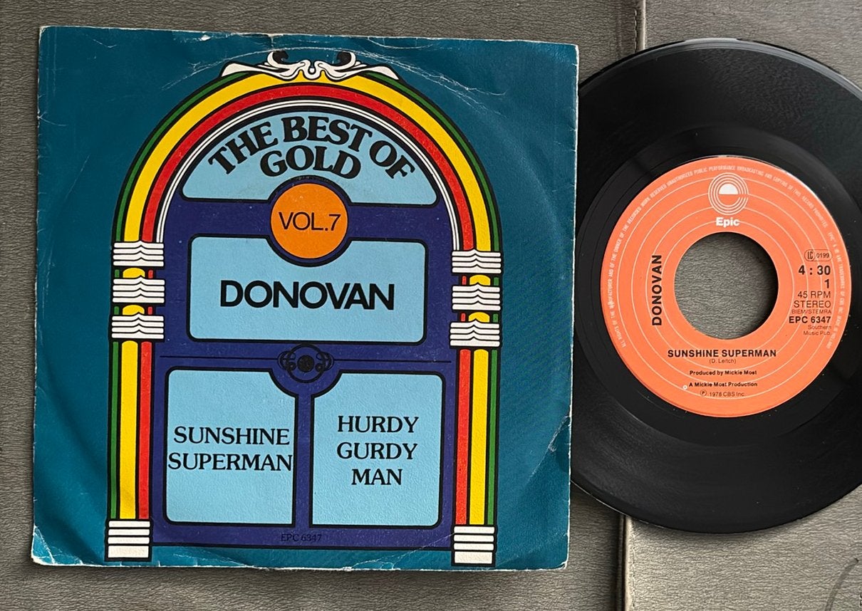 Donovan - Sunshine superman / Hurdy gurdy man 7” NL, Ophalen of Verzenden, Gebruikt, 7 inch, Pop