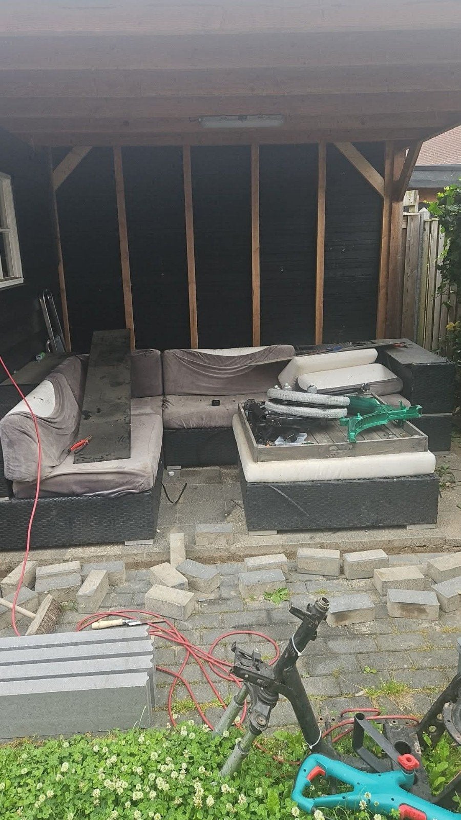 Loungeset, Tuin en Terras, Tuinmeubel-accessoires, Gebruikt, Ophalen