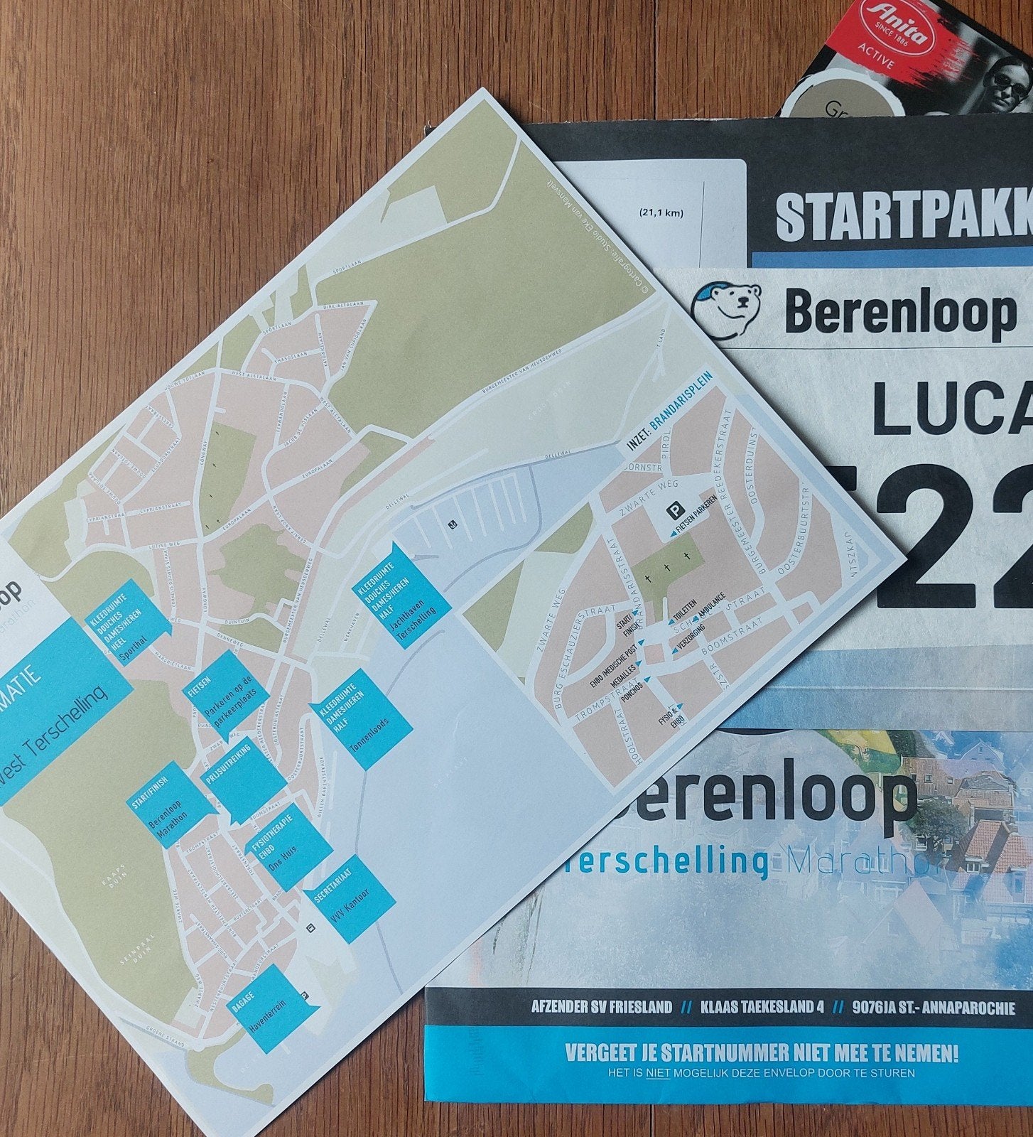 Berenloop 21,1 KM startbewijs 1 Nov Terschelling, Ophalen of Verzenden, Nieuw, Overige typen, Overige merken
