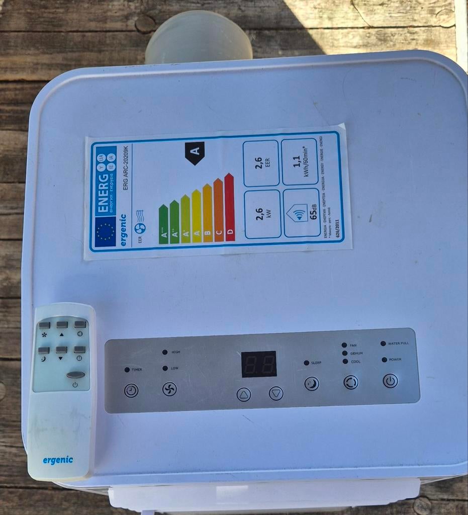 Ergenic Mobiele Airco - Zeer weinig gebruikt, Ophalen, Minder dan 60 m³, Timer, 3 snelheden of meer