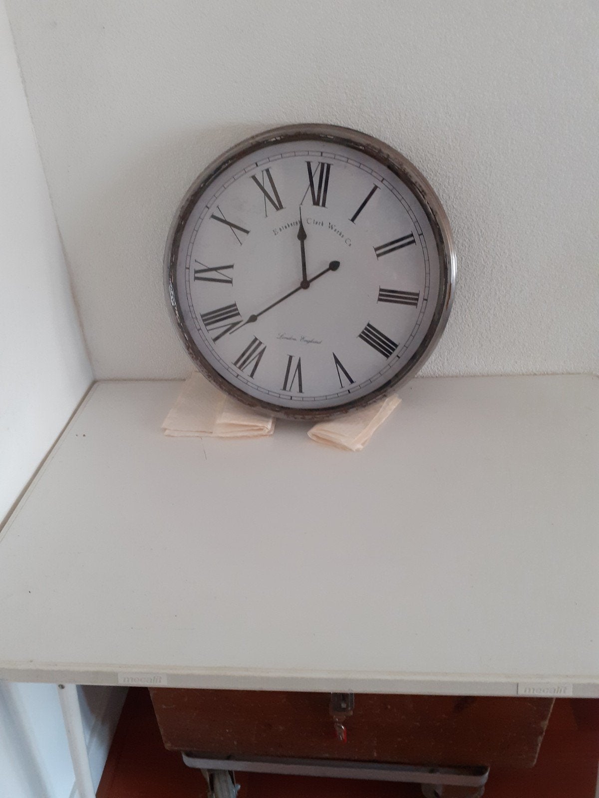 Grote wandklok met Romeinse cijfers - Edinburgh Clock, Ophalen of Verzenden