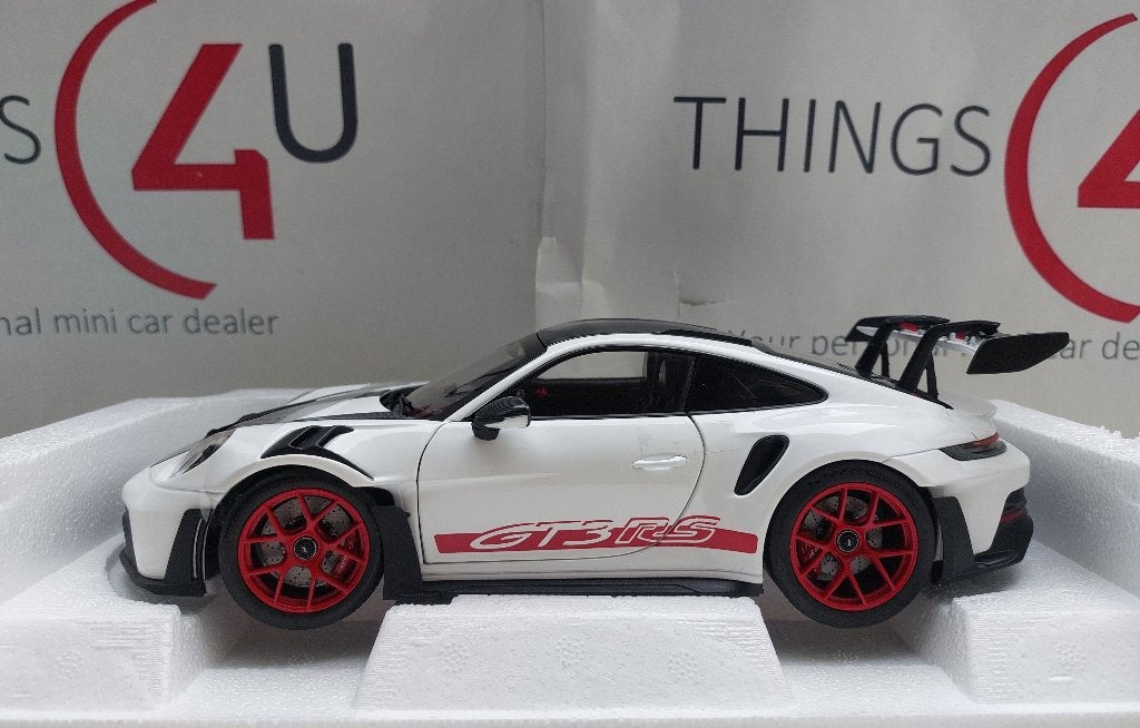 Norev 1:18 Porsche 911 GT3 RS /Weissach Pack 2022 wit/Pyro, Hobby en Vrije tijd, Modelauto's | 1:18, Ophalen of Verzenden, Nieuw