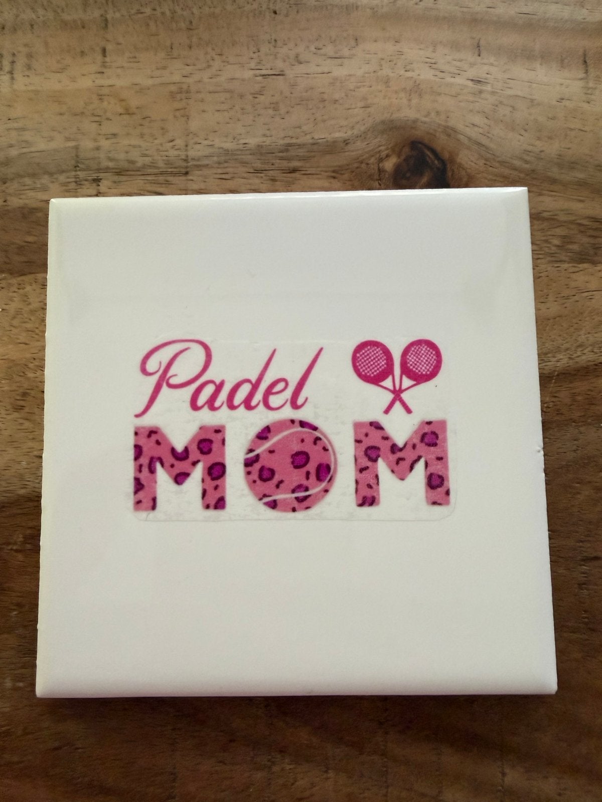 Tegeltje 10x10 Padel Mom - Uniek cadeau voor padelliefhebber, Keramiek, Overige typen, Nieuw, Ophalen of Verzenden